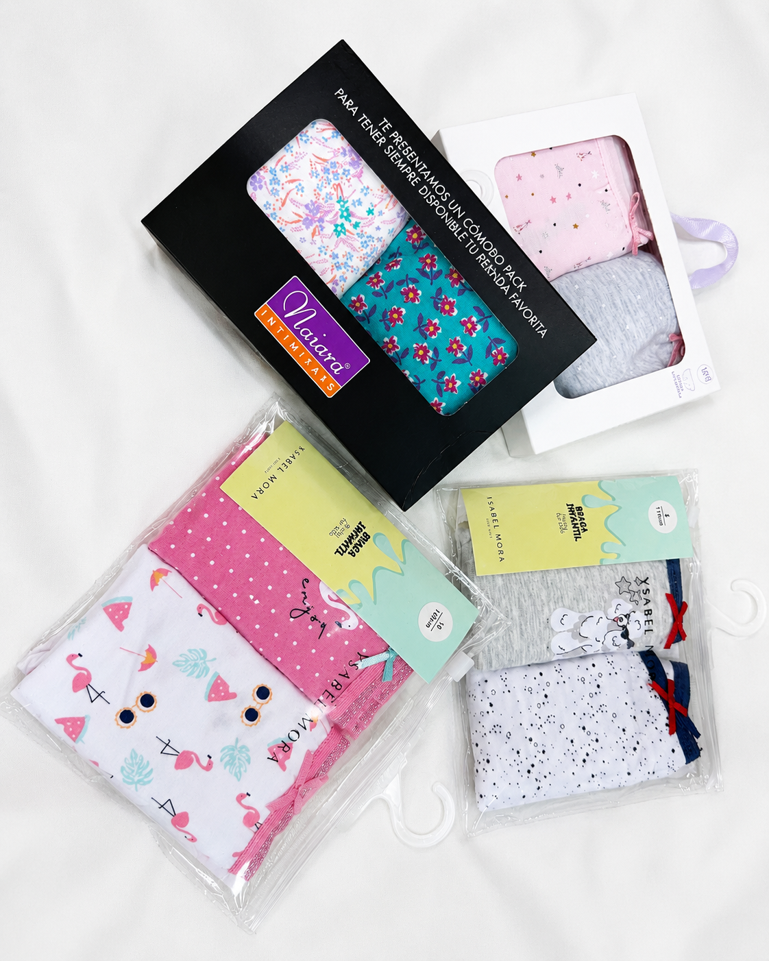Pack de braguitas para niña de algodón suaves y transpirables con cintura elástica